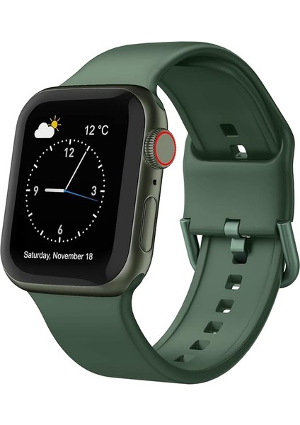 Apple Saat Kayışı Yumuşak Silikon Spor Bileklik Yedek Kayışı, Tüm Iwatch Serisine Uygundur (Clover 42/44/45MM) (Yurt Dışından)