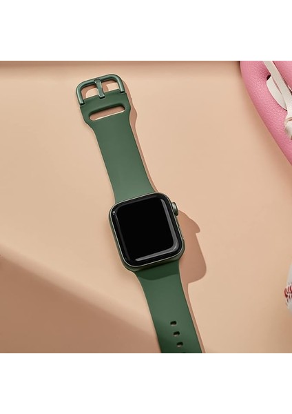 Apple Saat Kayışı Yumuşak Silikon Spor Bileklik Yedek Kayışı, Tüm Iwatch Serisine Uygundur (Clover 42/44/45MM) (Yurt Dışından) fiyatları