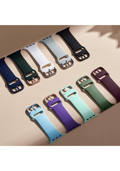 Apple Saat Kayışı Yumuşak Silikon Spor Bileklik Yedek Kayışı, Tüm Iwatch Serisine Uygundur (Clover 42/44/45MM) (Yurt Dışından) fırsatları