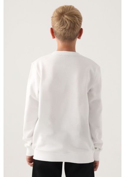 Erkek Çocuk Krem Sweatshirt