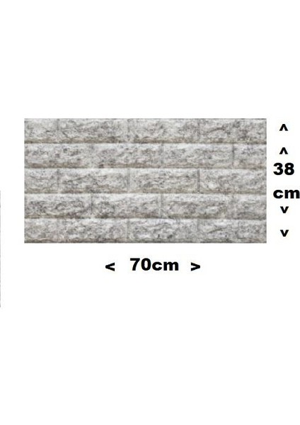 70X38CM Silinebilir Kendinden Yapışkanlı Çift Renk Gri Beyaz Esnek Tuğla Sünger Duvar Paneli Kağıdı