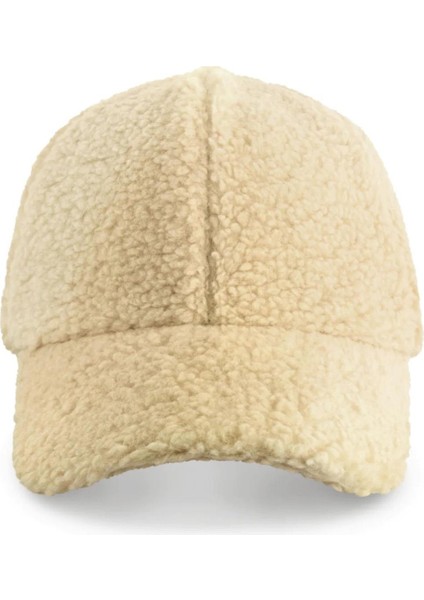 Trend Teddy Peluş Bej Cap Şapka