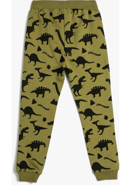 Dinozorlu Eşofman Altı Lisanslı Beli Bağlamalı Şardonlu Pamuklu fiyatları