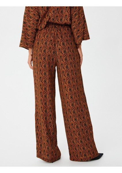 Bol Paça Pantolon Bağcıklı Yüksek Bel Püsküllü fırsatları