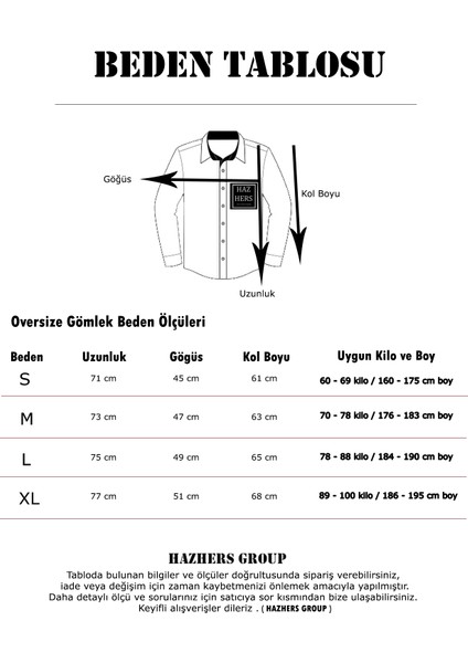 Erkek Oversize Gömlek Yaka Pamuklu Kışlık Gömlek