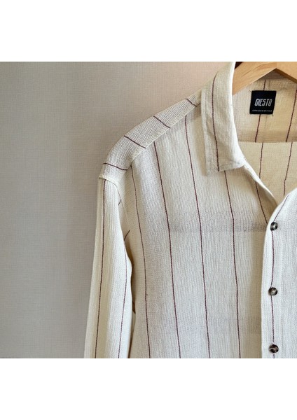 Erkek Kışlık Oversize Keten Gömlek