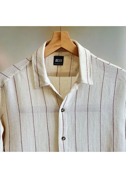 Erkek Kışlık Oversize Keten Gömlek