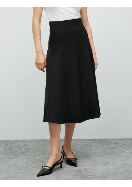 Midi Çan Etek Yüksek Bel Kloş modelleri