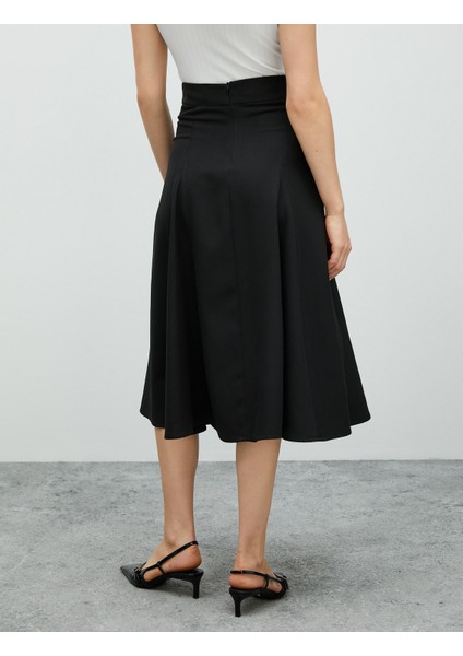 Midi Çan Etek Yüksek Bel Kloş fırsatları