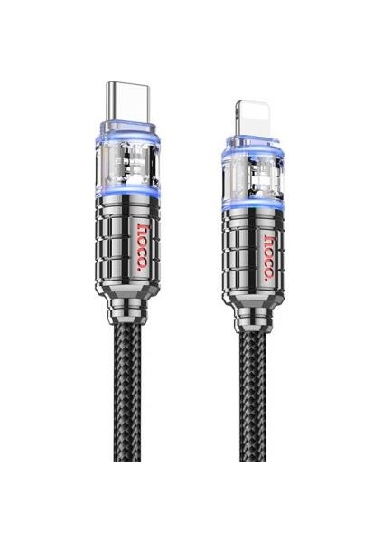 Hc Seri LED Işıklı Turbo Şarj 1mt 27W Type-C To Iphone Şarj Iphone 11 12 13 14 Pro Max Şarj