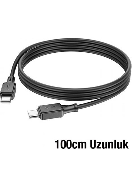 Hc Seri Super Şarj LED Işıklı 1mt 60W Type-C To Type-C Şarj Kablo ve Veri Aktarım Kablosu Type-C Ultra Hızlı Data ve Şarj Kablosu