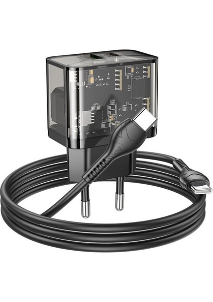 Hc Seri Şarj Akım Korumalı Qc3.0 20W Type-C USB Şarj Başlığı ve 1mt Type-C Kablo Şarj Seti