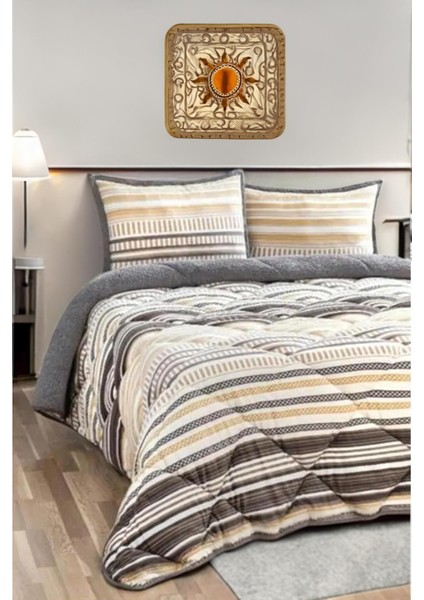 Comforter Çift  Kişilik Yorgan Seti Luca Sarı 220x240