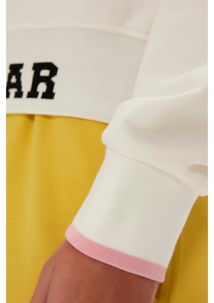Zoe Half-Zıp Sweatshırt Beyaz Kadın Sweatshirt fırsatları