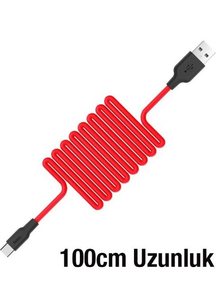 Hc Series 1mt 3A Süper Hızlı USB To Type-C Şarj ve Data Kablosu, Kopmaz Silikon Kablo, Akım ve Isı Korumalı