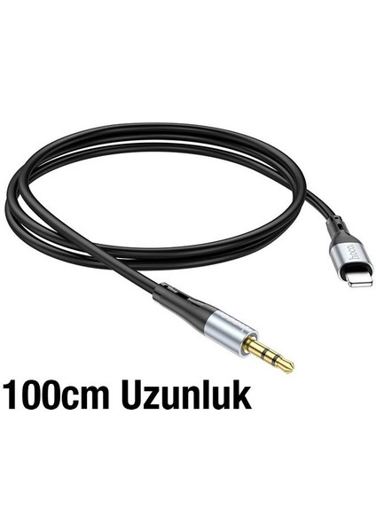 1 Metre iPhone Lightning To 3.5mm Aux Audio Ses Aktarım Kablosu, Iphone 11,12,13,14 Ile Uyumlu