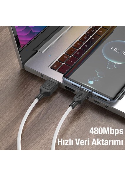 1 Metre 3A Süper Hızlı USB To Type C Şarj ve Data Kablosu, Xiaomi, Samsung, Huawei Ile Uyumlu