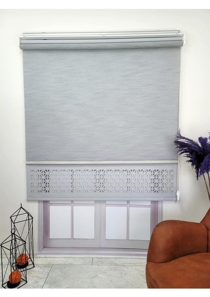 Çift Mekanizmalı Lazer Kesim Tül ve Stor Perde MLT1045 indirimleri