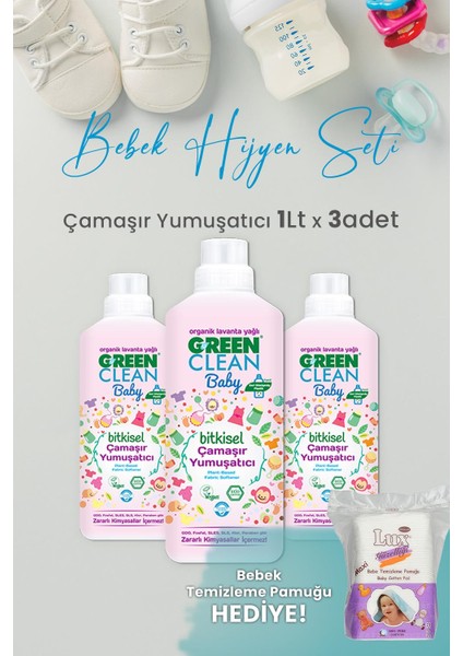 Baby Çamaşır Yumuşatıcı 1 L x 3 Adet ve Hediyeli