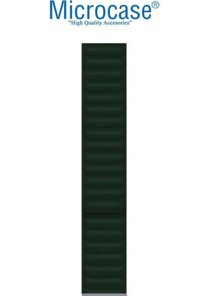 Apple Watch 9 45 mm Uyumlu Mıknatıslı Deri Kordon Kayış - KY24-2