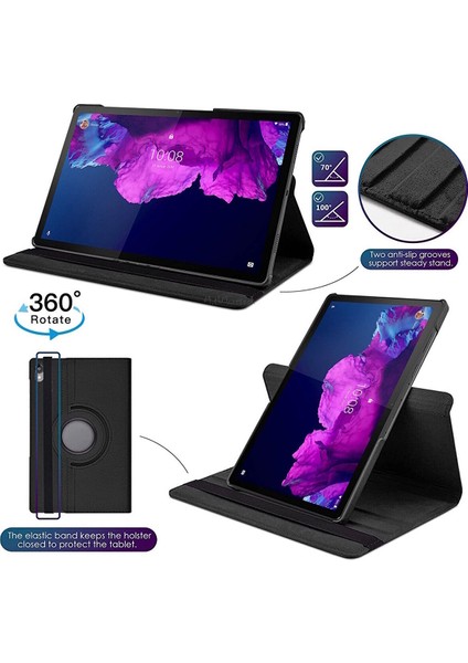 Huawei Matepad 11.5 Inç Kılıf 360 Dönebilen Standlı Tablet Kılıfı + Ekran Koruyucu 2in1 Set Kapaklı Kılıf