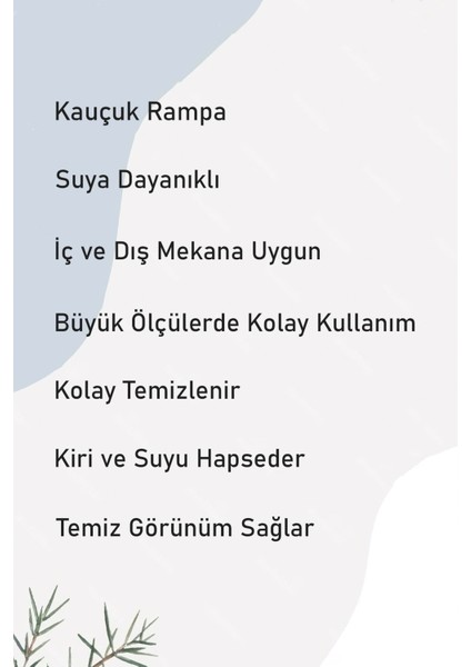 Paspas Yap Rampalı Kıvırcık Paspas İşyeri Paspası Su Emici Kaymaz Paspas Apartman Ofis Giriş Paspası