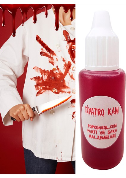 Gerçekçi Tiyatro Kanı Parti Cadılar Bayramı Kanlı Şaka Malzemesi