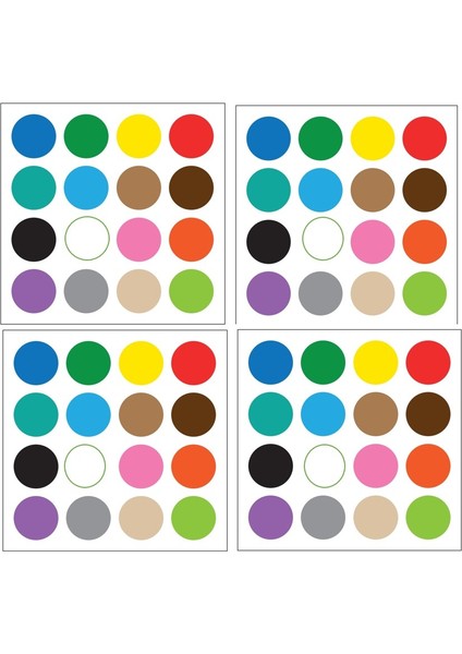 Mıknatıslı Manyetik Renkler Sticker Etiketler 2 cm Çap