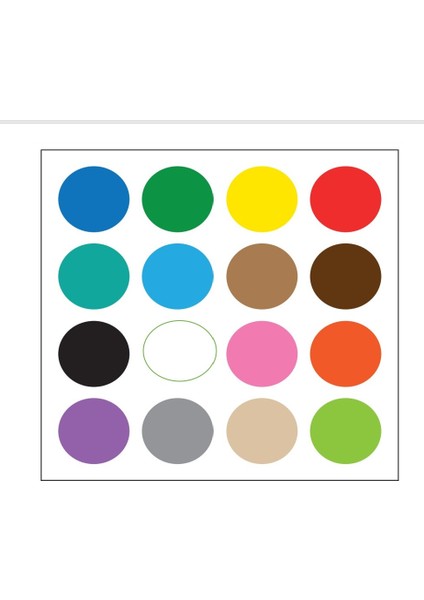 Mıknatıslı Manyetik Renkler Sticker Etiketler 2 cm Çap modelleri