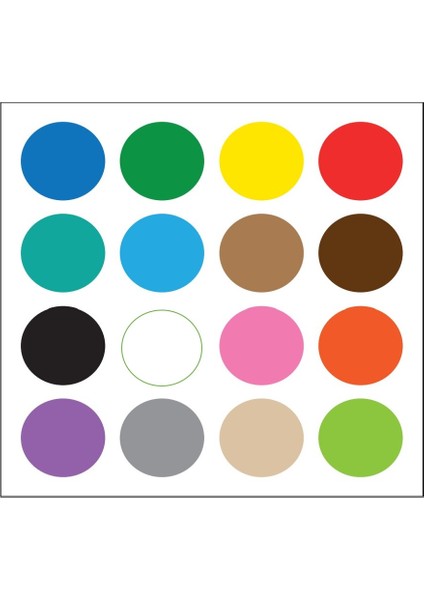Mıknatıslı Manyetik Renkler Sticker Etiketler 2 cm Çap fırsatları