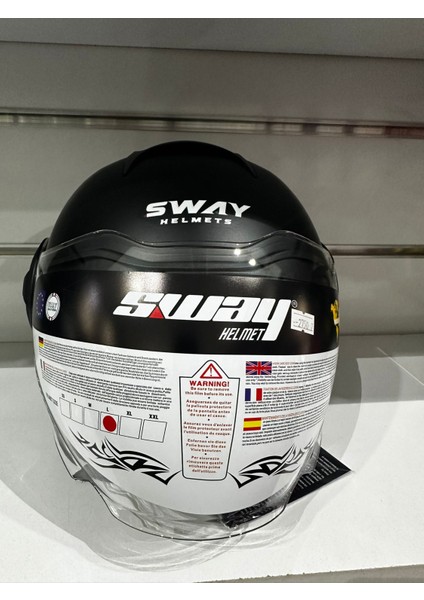 Kask SW-737 Mat Black Çenesiz Güneş Gözlüklü fırsatları