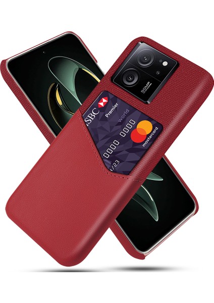 Xiaomi 13T Pro Cep Telefonu Kapağı Slim Fit Ceza+Pu+Pc Kart Yuvası ile Telefon Kılıfı (Yurt Dışından)