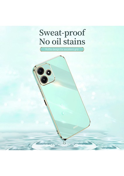 Xiaomi Redmi Note 12R 5g Kasa Elektrokaplanmış Altın Edge Tpu Telefon Geri Kapak (Yurt Dışından)