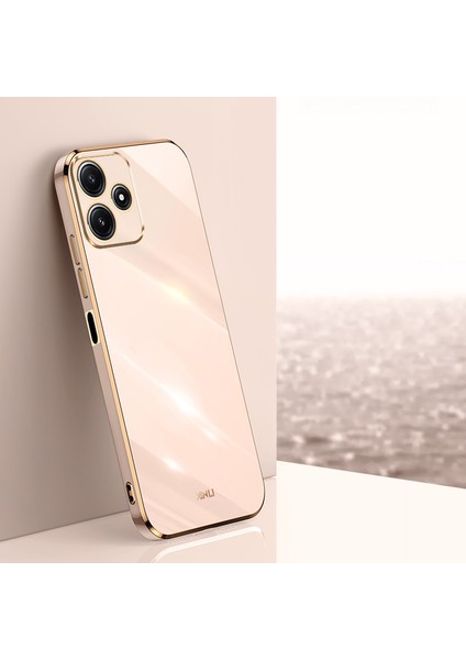 Xiaomi Redmi Note 12R 5g Kasa Elektrokaplanmış Altın Edge Tpu Telefon Geri Kapak (Yurt Dışından)