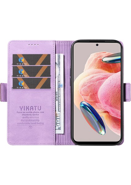 LR Joyful Xiaomi Redmi Note 12 4g Cilt Touch Telefon Kılıfı Kapı Pu Deri Cüzdan Stand Kabuğu (Yurt Dışından)