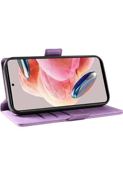 LR Joyful Xiaomi Redmi Note 12 4g Cilt Touch Telefon Kılıfı Kapı Pu Deri Cüzdan Stand Kabuğu (Yurt Dışından)