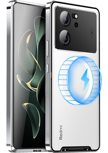 Aroma Design Metal+Pc Ince Kılıf Xiaomi 13T Pro Telefon Kılıfı Magsafe ile Uyumlu (Yurt Dışından)