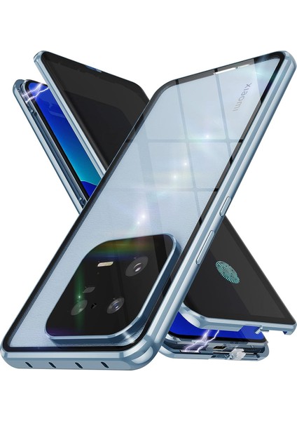 Xiaomi 13 Pro Manyetik Adsorpsiyon Telefon Kılıfı Metal Çerçeve Anti-Peep Telefon Kapağı (Yurt Dışından)