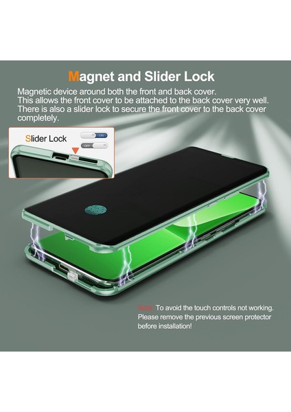 Xiaomi 13 Pro Manyetik Adsorpsiyon Telefon Kılıfı Metal Çerçeve Anti-Peep Telefon Kapağı (Yurt Dışından)