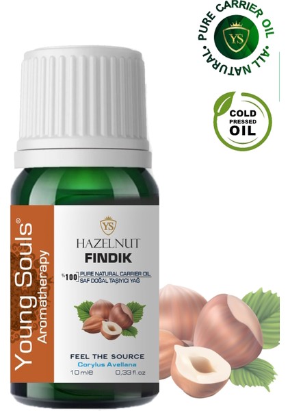 Aromatherapy Hazelnut Carrier Oil Fındık Bitkisel Taşıyıcı Yağ 10 ml