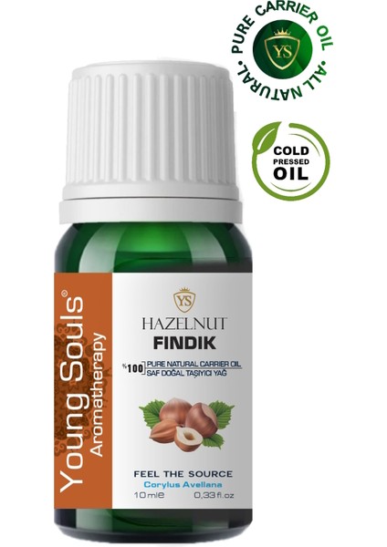 Aromatherapy Hazelnut Carrier Oil Fındık Bitkisel Taşıyıcı Yağ 10 ml