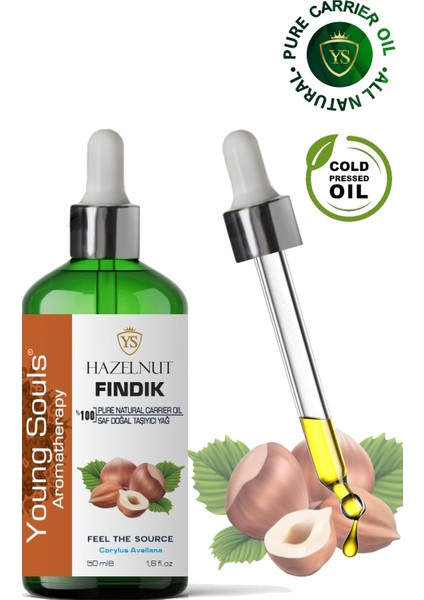 Aromatherapy Hazelnut Carrier Oil Fındık Bitkisel Taşıyıcı Yağ 50 ml