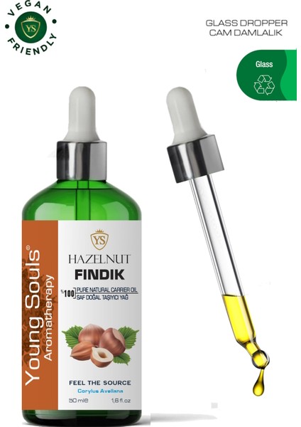 Aromatherapy Hazelnut Carrier Oil Fındık Bitkisel Taşıyıcı Yağ 50 ml