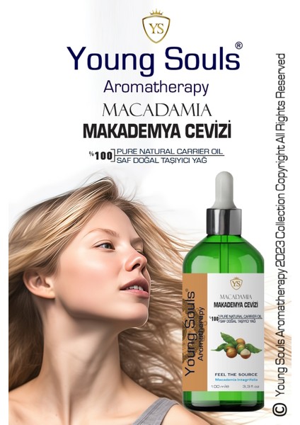 Aromatherapy Macademia Carrier Oil Makademya Cevizi Bitkisel Taşıyıcı Yağ 100 ml