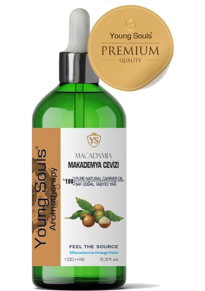 Aromatherapy Macademia Carrier Oil Makademya Cevizi Bitkisel Taşıyıcı Yağ 100 ml