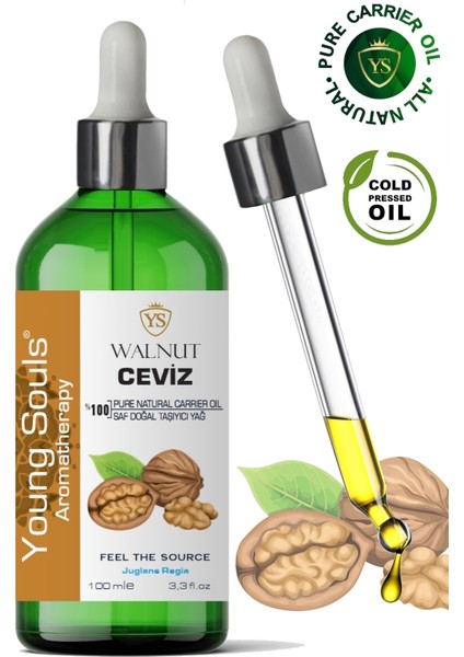 Aromatherapy Walnut Carrier Oil Ceviz Bitkisel Taşıyıcı Yağ 100 ml