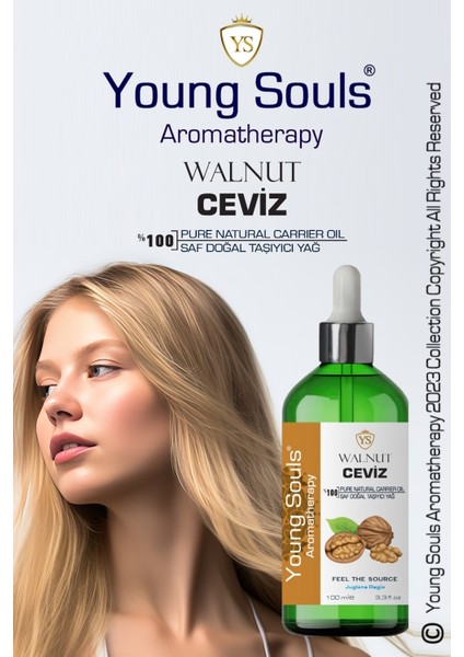Aromatherapy Walnut Carrier Oil Ceviz Bitkisel Taşıyıcı Yağ 100 ml