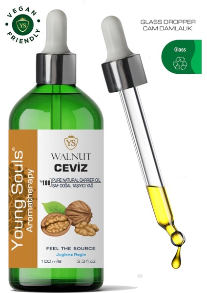Aromatherapy Walnut Carrier Oil Ceviz Bitkisel Taşıyıcı Yağ 100 ml