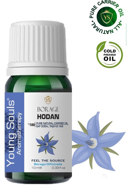 Aromatherapy Borage Carrier Oil Hodan Bitkisel Taşıyıcı Yağ 10 ml