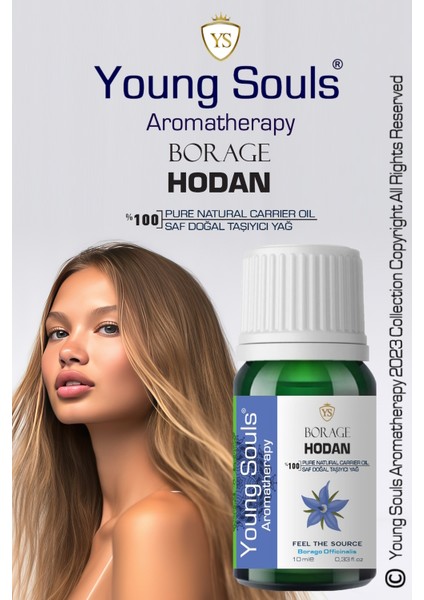Aromatherapy Borage Carrier Oil Hodan Bitkisel Taşıyıcı Yağ 10 ml